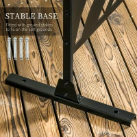 Sichtschutzwand Outsunny 122 x 198 cm ogrodowe, z podstawą, działowa, z wzorem liści dla tarasu, ogrodu, stal, czarny(m-5)