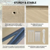 Pawilon 3,3x3,3m, wodoodporny, stabilny, beżowy, zimowy(m-7)