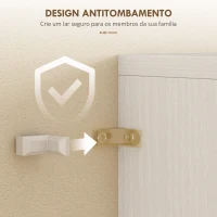 HOMCOM Armário de Cozinha com Portas de Vidro Gaveta Prateleiras Ajustáveis para Sala de Jantar Sala 60x35x180 cm Branco(m-8)