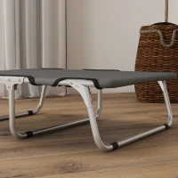 PawHut Rozkładane Legowisko dla Psów, Zewnętrzne Łóżko dla Zwierząt, Dla Małych Psów do 10 kg, Oxford, Szary 71 x 58 x 20 cm(m-9)