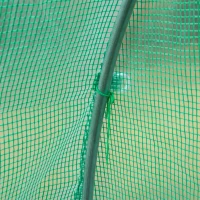 Outsunny Estufa de Jardim Tunnel Superfície Solo 6 ㎡ 3x2x2 m Estrutura Tubular Reforçada Porta com Zíper 6 Janelas Enroláveis Verde(m-6)