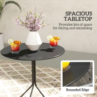 stół ogrodowy Ø60 cm, stalowy, odporny na warunki atmosferyczne(m-4)