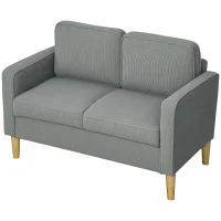 Sofa 2-osobowe z podłokietnikami, szare, z miejscem na rzeczy(m-10)