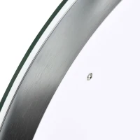 kleankin Lustro Łazienkowe, Ø50 cm, Lustrzany LED, Ściemniane, z Dotykowym Przyciskiem, Funkcją Pamięci, Przeciwmgielną, IP44(m-9)