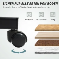 Ergonomiczny fotel biurowy HOMCOM z funkcją masażu, z funkcją leżenia, podnóżkiem, regulacją wysokości, obrotowy o 360°, szary(m-8)