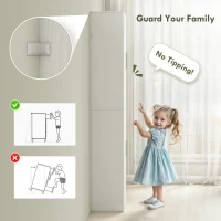 HOMCOM 180 cm Tall Bathroom Cabinet, Narrow Bathroom Storage Cabinet with 2 Doors and 4 Adjustable Shelves, Freestanding Tallboy for Living Room, Kitchen, Hallway, Study, White(m-5)