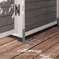 Skrzynia ogrodowa, drewniana, z zamkiem i 2 oknami(m-6)