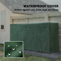 Outsunny 6.6ft Firewood Rack Outdoor with Cover, Adjustable Heavy Duty Steel Wood Storage Holder, Indoor Outdoor Log Rack for Fireplace(m-4)