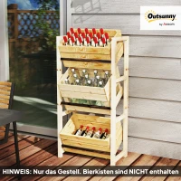 Regał na 3 skrzynki na napoje, drewniany, praktyczny, solidny(m-9)