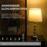 Lampa stołowa LED, ładowana przez USB, E27, Srebrna(m-5)