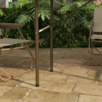 Outsunny Campingtisch Klapptisch mit Rattanoptik, Buffettisch für 4 Personen, Gartentisch für Balkon, Terrasse, bis 50 kg belastbar, HDPE, Braun, 122 x 60 x 73 cm(m-9)