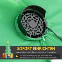 Dmuchana dekoracja świąteczna HOMCOM z oświetleniem LED, prezentami, 150 cm, samonadmuchująca się, wodoodporna, na święta, wewnątrz i na zewnątrz(m-6)