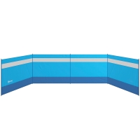 Outsunny Parawan Kempingowy 4 Panele z Oknem, Torba Transportowa, na Plażę, Kemping, 725 x 140 cm, Niebieski