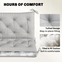 Poduszka na ławkę 3-osobową 150x98x8 cm, związy, koc.(m-5)