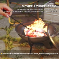 Okrągła misa na ognisko Ø54cm, metalowa, z osłoną na iskry(m-4)