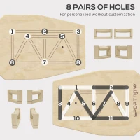 Zestaw uchwytów do pompek, deska treningowa, taśmy oporowe(m-5)