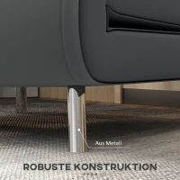 HOMCOM Fotel sypialny, Składany fotel z funkcją łóżka, Sofa jednoosobowa z poduszką, Łóżko gościnne, Sofa tapicerowana w aksamit, do salonu, sypialni, Ciemnoszary, 77 x 88 x 83 cm(m-6)