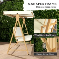 Huśtawka ogrodowa 3-osobowa, regulowany daszek, poduszki(m-6)