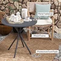 Stół ogrodowy Ø60 cm, stalowy, odporny na warunki atmosferyczne(m-5)