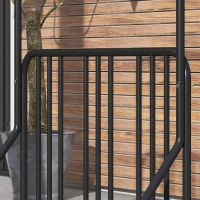 DURHAND Stojak rowerowy z uchwytem obustronny stojak wielostanowiskowy, odporny na warunki atmosferyczne, do 4 rowerów stal 102 x 92 x 130 cm, Czarny(m-8)