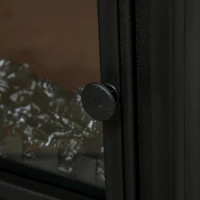 Kominek elektryczny, 2000W, efekt płomienia LED, czarny(m-10)