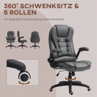 Ergonomiczny fotel biurowy z funkcją bujania, podłokietniki(m-7)