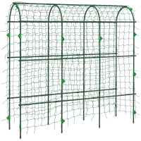 Outsunny 183 cm Tall Metal Garden Trellis, Arch Trellis for Climbing Plants Outdoor with Climbing Net(m-1)