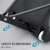 HOMCOM Stojak do Koszykówki z Kołami 195-250 cm Regulowana Wysokość Kosz na Stojaku Tablica Koszykarska Idealna dla Dzieci 8-14 Lat Stal Tworzywo Sztuczne Czarny(m-6)