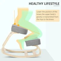 Ergonomiczne Krzesło do Klęczenia Vinsetto z Wygodną Poduszką Huśtawki(m-6)