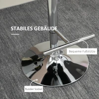 2x Hoker barowy obrotowy, regulowana wysokość, jasnoszary(m-7)