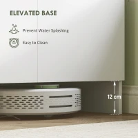 HOMCOM Szafka kuchenna z blatem, 6 drzwi, 4 szafki, szafka wysoka z cichymi zawiasami, szafka na mikrofalówkę o nowoczesnym designie, biała(m-7)