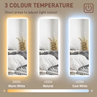 Lustro stojące 40 x 120 cm z LED, lustro ścienne(m-6)