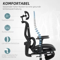 Ergonomiczny fotel biurowy z 3D podłokietnikami, funkcja bujania(m-4)