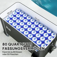 Wózek chłodzący 76L z kółkami, otwieraczem, uchwytami(m-4)