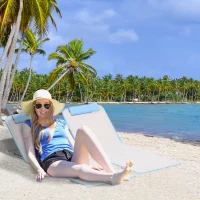 Mata plażowa 2 szt., składana, 5-stopniowa, torba, stal(m-2)