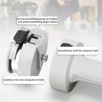 2 x 2,5 kg hantle, regulowana waga, plastikowa obudowa, białe(m-7)