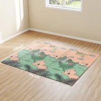 AIYAPLAY Baby Play Mat Double Sided, Foldable Activity Playmat, Reversible & Waterproof, Kids Large Foam Crawling Mat for Outdoor Indoor Playtime Picnics, 196 x 176 x 1.5cm, Dinosaur Theme(m-3)