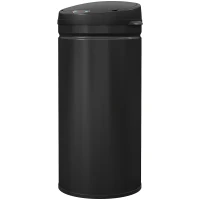 HOMCOM Kosz na śmieci z czujnikiem 50L ze stali nierdzewnej, automatyczny, cichy z pokrywą Soft-Close, czujnik ruchu, odporny na odciski palców, do biura, sypialni, kuchni, srebrny(m-10)