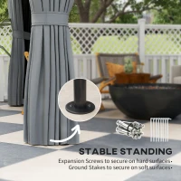 Pawilon ogrodowy 3x3 m, wodoodporny, z dachem podwójnym(m-7)