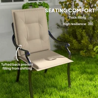 Zestaw 4 poduszek na krzesła 108x50x5 cm z wiązaniami(m-4)