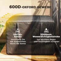 Outsunny 384L Extra Large Moving Bag, UPF30+ and Waterproof 600D Oxford Moving Box with Zippers and Carrying Handles, Heavy Duty Storage Tote for Space Saving Moving Storage Travel Camping, Black(m-5)