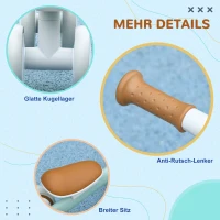 Rower biegowy dla dzieci od 1 roku, TPU, zielono-biały(m-9)