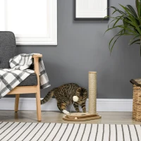 PawHut Kratzstamm dla kotów, 40 cm, z drapakiem i wieżą(m-2)