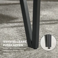 HOMCOM Stolik Kawowy Stolik Pomocniczy Stolik Kawowy z regulowanymi podporami Salonowy stolik do kawy w stylu przemysłowym MDF Metal Naturalne drewno 105 x 60 x 42 cm(m-6)