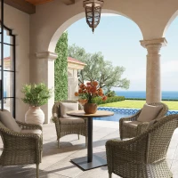 Stół ogrodowy Ø70 cm, okrągły, odporny na warunki atmosferyczne(m-2)