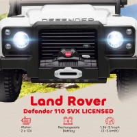 AIYAPLAY Kids Ride On Car, 12V Battery-Powered Electric Car for Kids with Remote Control, Music, Horn, 4 Spring Suspension Wheels, LED Lights, Off-Road Toy for 3-5 Years Old, White(m-4)