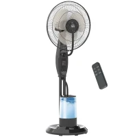 HOMCOM Spray Misting Fan, Pedestal Fan with Water Mist Spray, 70° Oscillation, Tilt Head, 3 Speeds, 3 Modes, 3 Mist, 3.2L Water Tank, for Home, 120 cm(m-11)