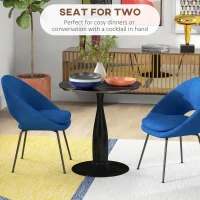 Stół jadalny okrągły, stalowa podstawa, czarny kolor(m-4)