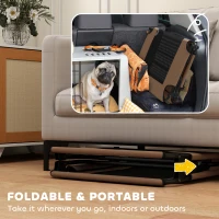 PawHut Podwyższone Składane Legowisko dla Psa, Outdoorowe z Siatką, Oddychające, dla Dużych Psów, Kawa Oxford 107 x 61 x 20 cm(m-6)