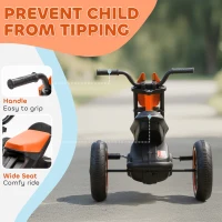 AIYAPLAY Trójkołowiec, Dziecięcy rower, Biegówka, Rower z pedałami, Biegówka dla dzieci 18-36 miesięcy, Do użytku wewnętrznego i zewnętrznego, Stal, Pomarańczowy(m-6)